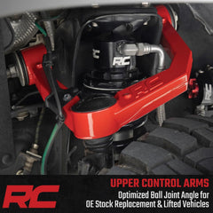 Rough Country forged upper control arm side view highlighting bolt-on compatibility