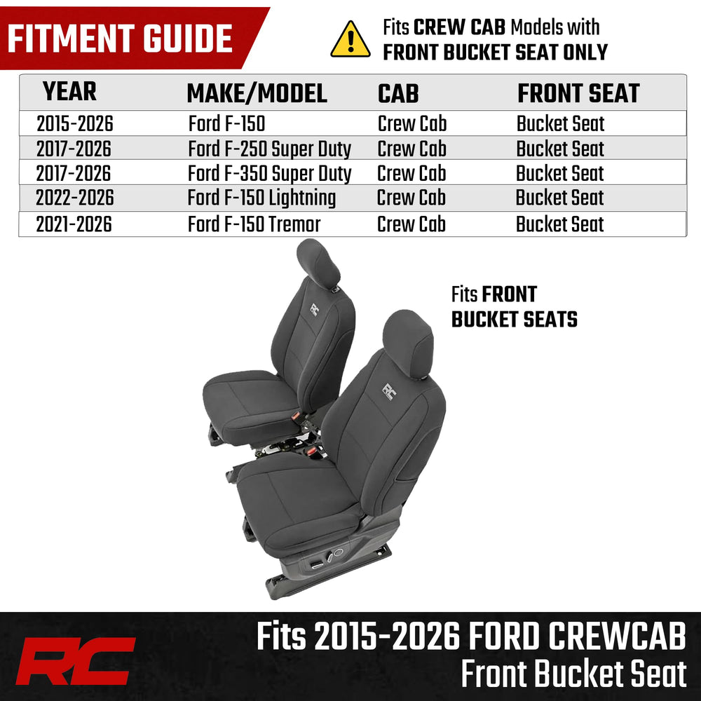 Rough Country front seat cover demonstrates daily-wear protection against messes