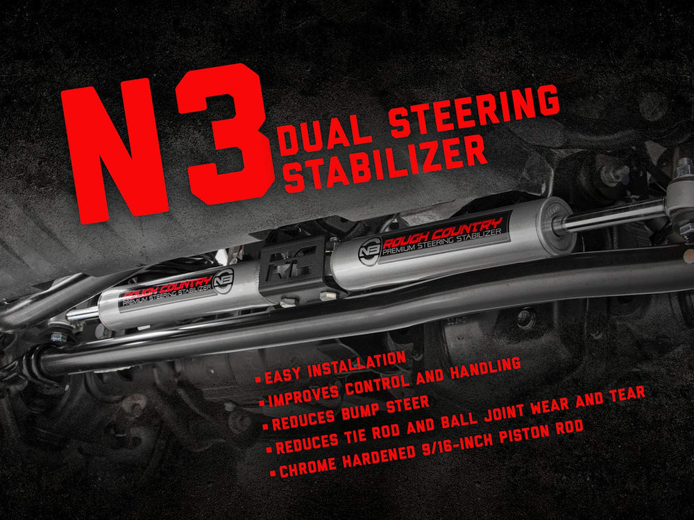 Rough Country N3 setup offers improved ride stability and longer tire life potential.