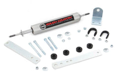Rough Country N3 steering stabilizer kit packaged with rugged hardware for install