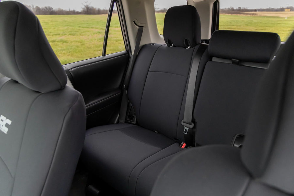 Rough Country neoprene rear seat cover keeps back seats clean and protected