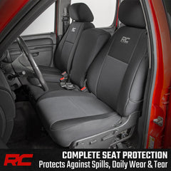 Rough Country rear-seat cover with armrest compatibility protects back seats.