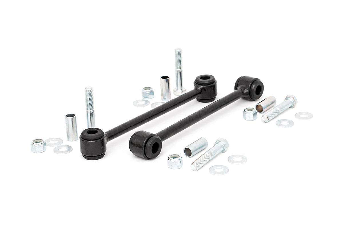 Rough Country rear sway bar links on Jeep Wrangler JK for improved handling