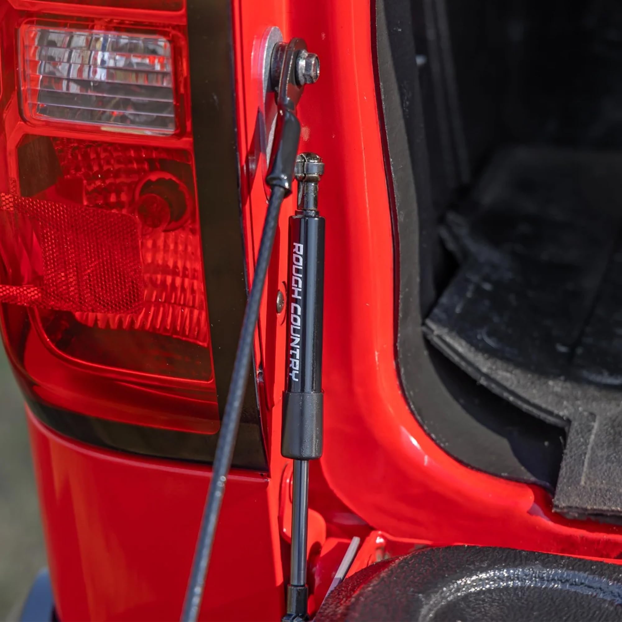 Rough Country Tailgate Assist durable steel construction withstands rugged use.