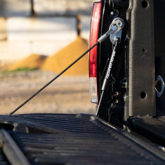 Rough Country tailgate assist installed on a Ford Super Duty for easy use