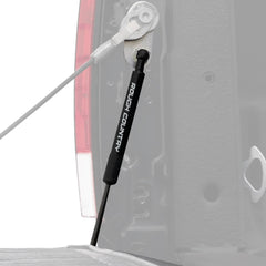 Rough Country tailgate assist on Ford F-250/F-350 side view enables smooth lowering