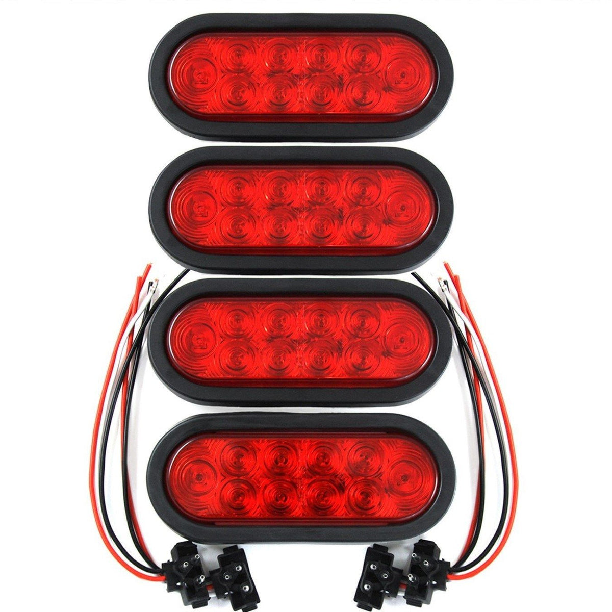 ROULER oval red 6-inch trailer light for reliable stop and turn signaling