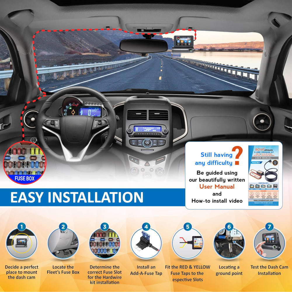 ROVE kit installed under dashboard for hidden tidy wiring