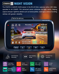 ROVE screen display with GPS speed and compass for accurate route data