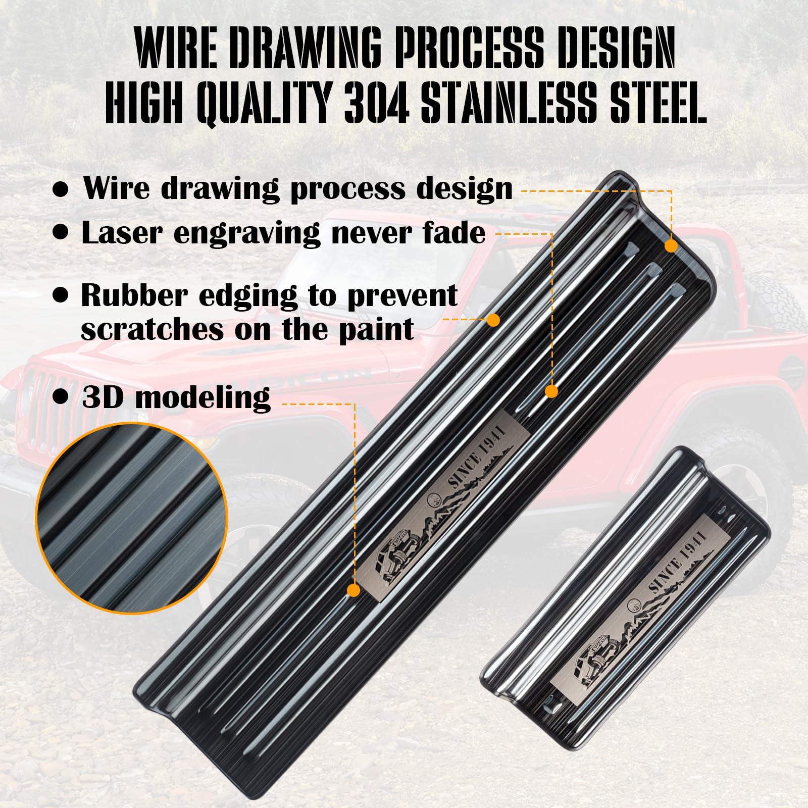 Rowa 304 stainless steel door sill guard texture—resistant, corrosion-proof finish.