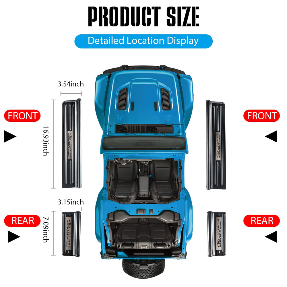Rowa brushed black finish detail—rugged Jeep styling and protection.
