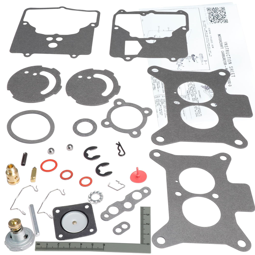 RoyalAir 15369D carburetor rebuild kit for Ford Autolite/Motorcraft 2100 2-barrel maintains fuel delivery