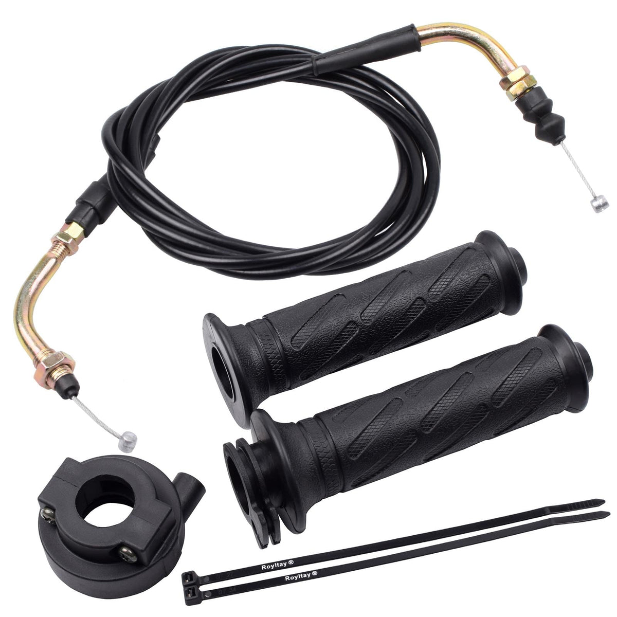 Royitay throttle twist grip and 78-inch cable for smooth scooter control.