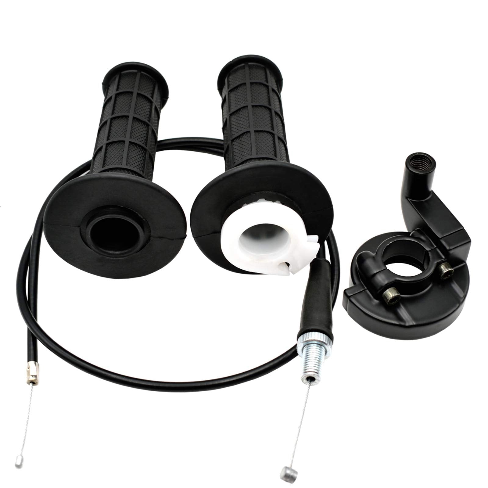 Royitay twist throttle assembly on a dirt bike, improving throttle control on 7/8 inch bars.