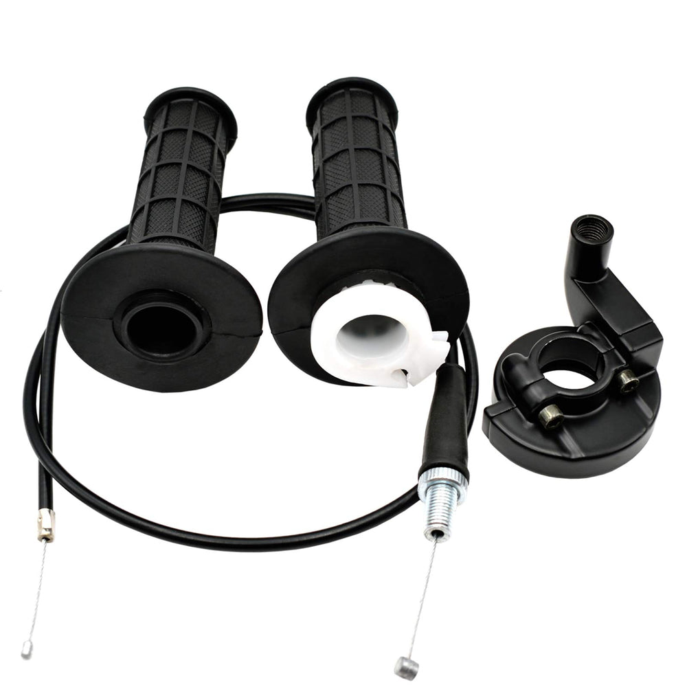 Royitay twist throttle assembly on a dirt bike, improving throttle control on 7/8 inch bars.
