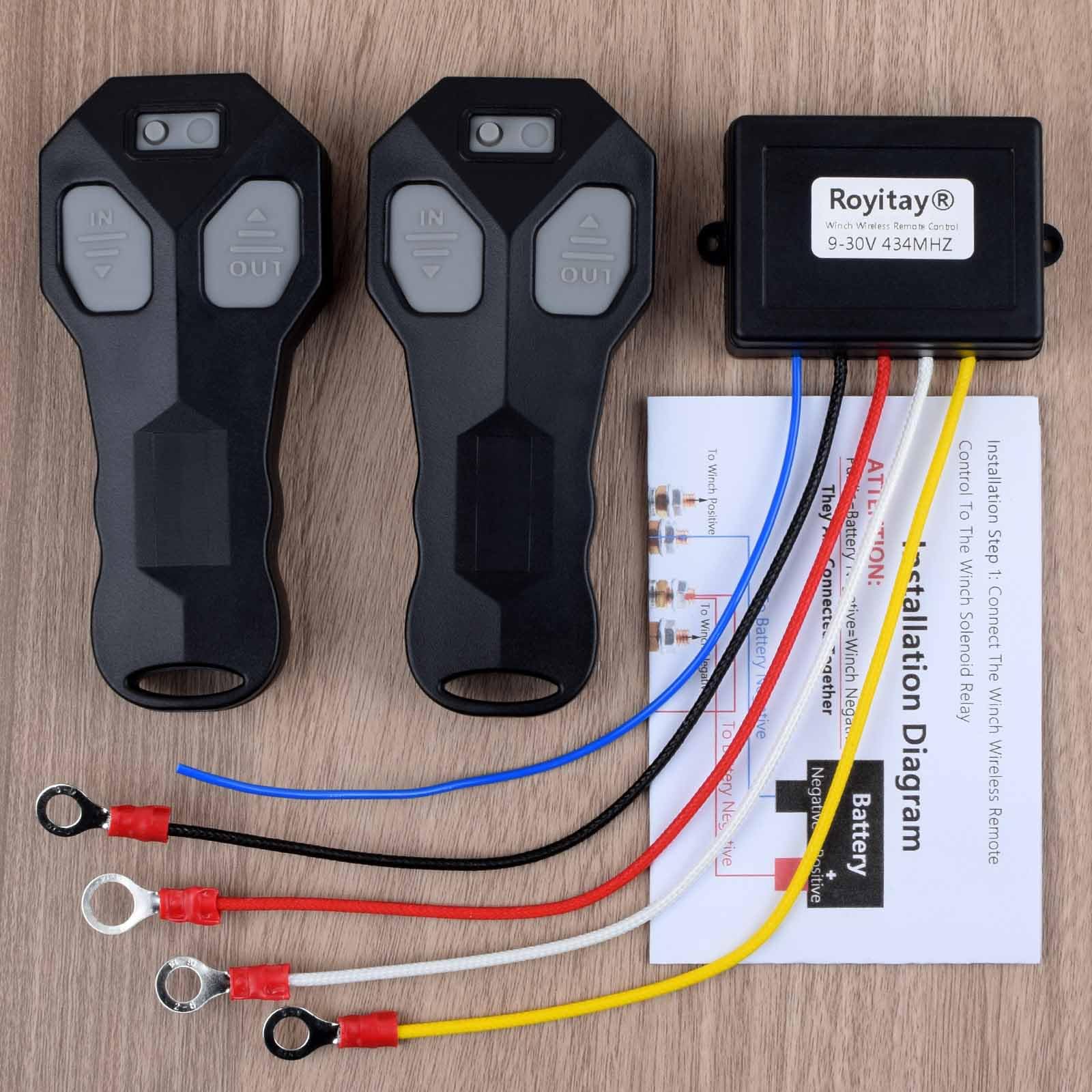 Royitay installation ready kit for remote winch control in extreme conditions