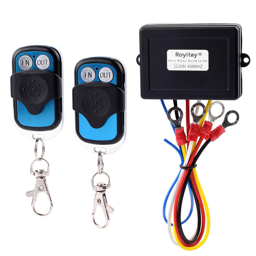 Royitay wireless winch receiver enabling hands-free operation for compatible vehicles.