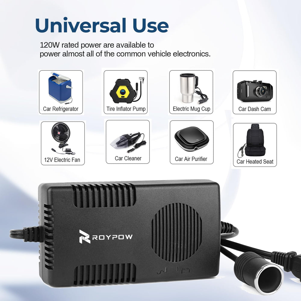 RoyPow power for car fridge use during trips and camping