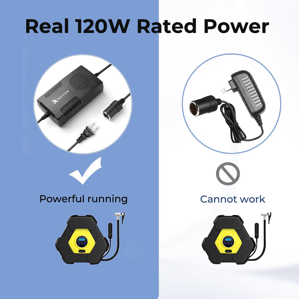 RoyPow cigarette-socket detail with accessible 12V outlet for portable devices