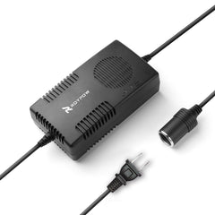 RoyPow AC to DC converter front view, compact portable power for home and road