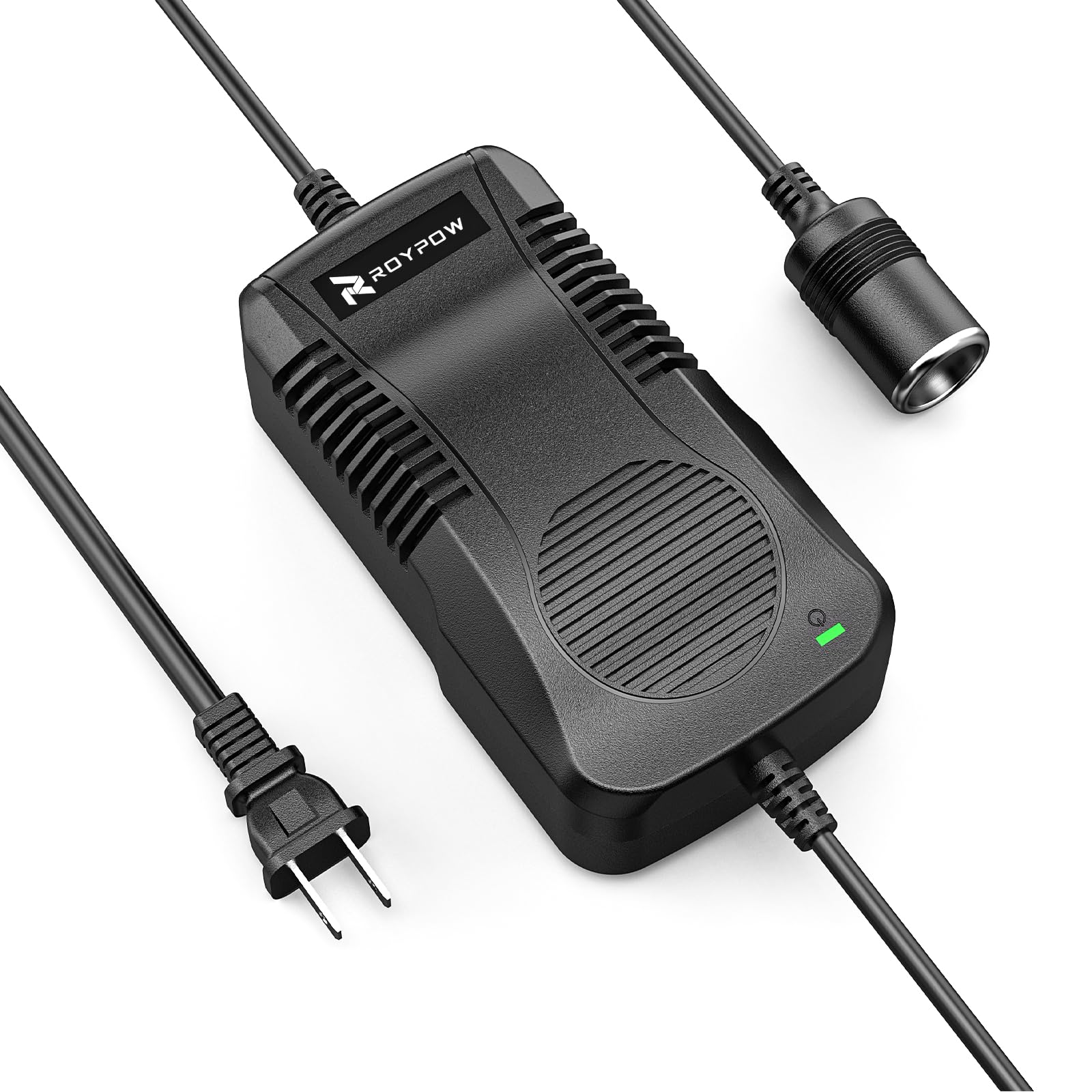 RoyPow C180 AC-DC converter front view for dependable 12V power