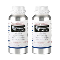ROYWOO headlight restoration liquid bottle improves clarity and visibility.