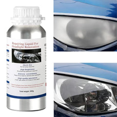 ROYWOO headlight yellowing repair fluid brightens dull lenses and restores look.