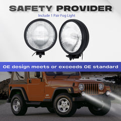 RP Remarkable Power Wrangler TJ fog light right improves road illumination