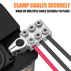 Multi-cable clamp kit installed for car audio upgrades