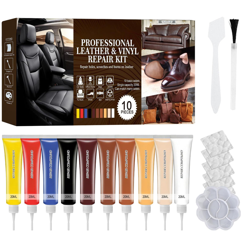 RQB Leather Repair Kit packaging showing all-in-one DIY solution.