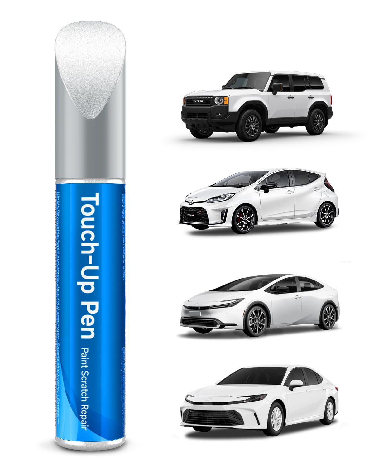 RSACET 040 Super White touch-up cap demonstrates Toyota color match.