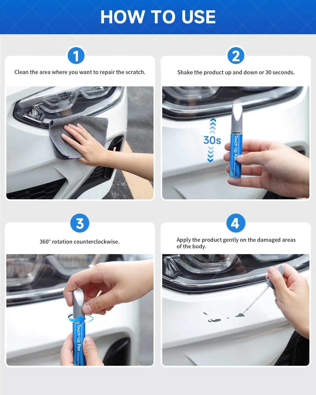 RSACET 202 black Toyota packaging with three-step usage guide