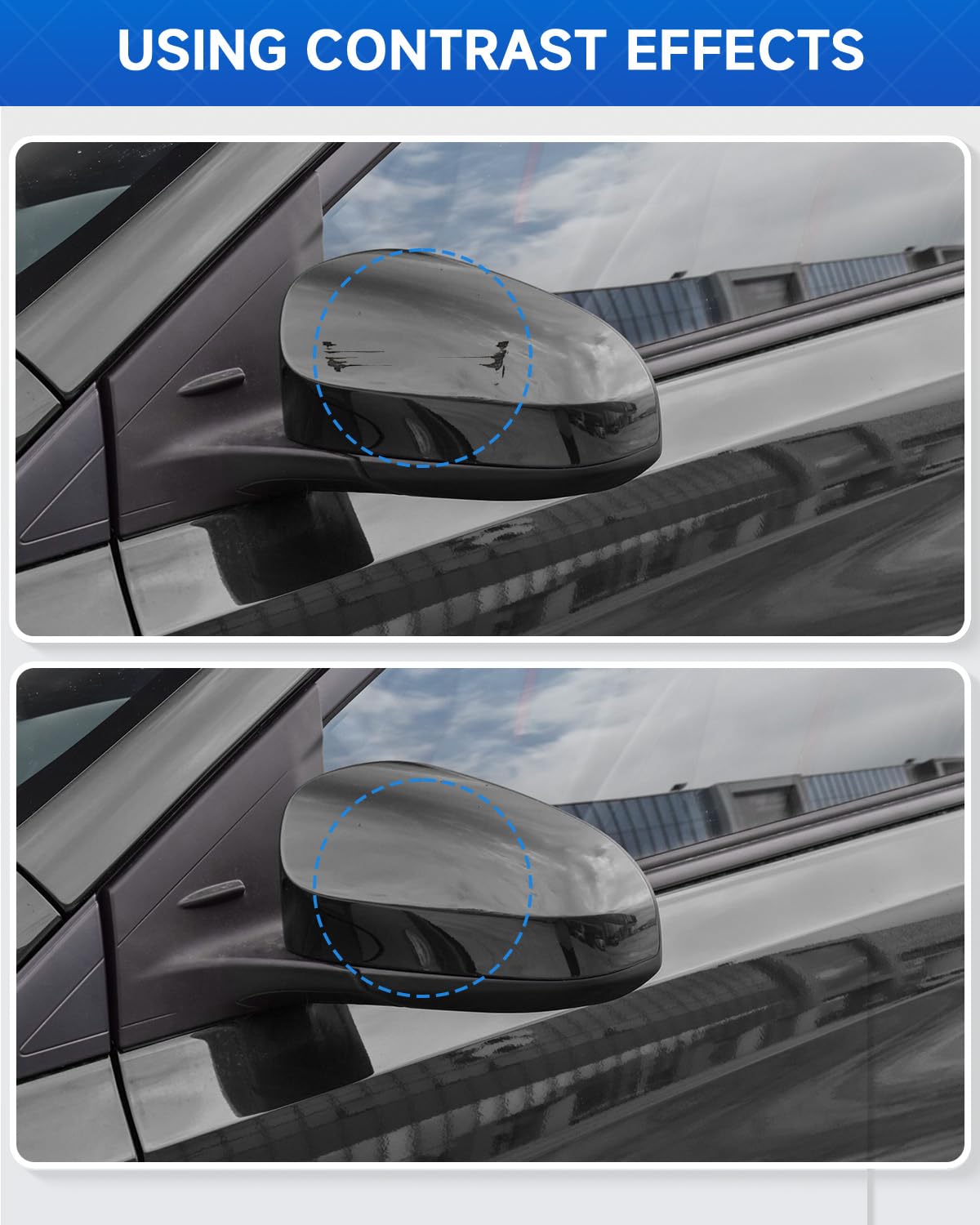 RSACET 202 black Toyota scratch area before and after close-up