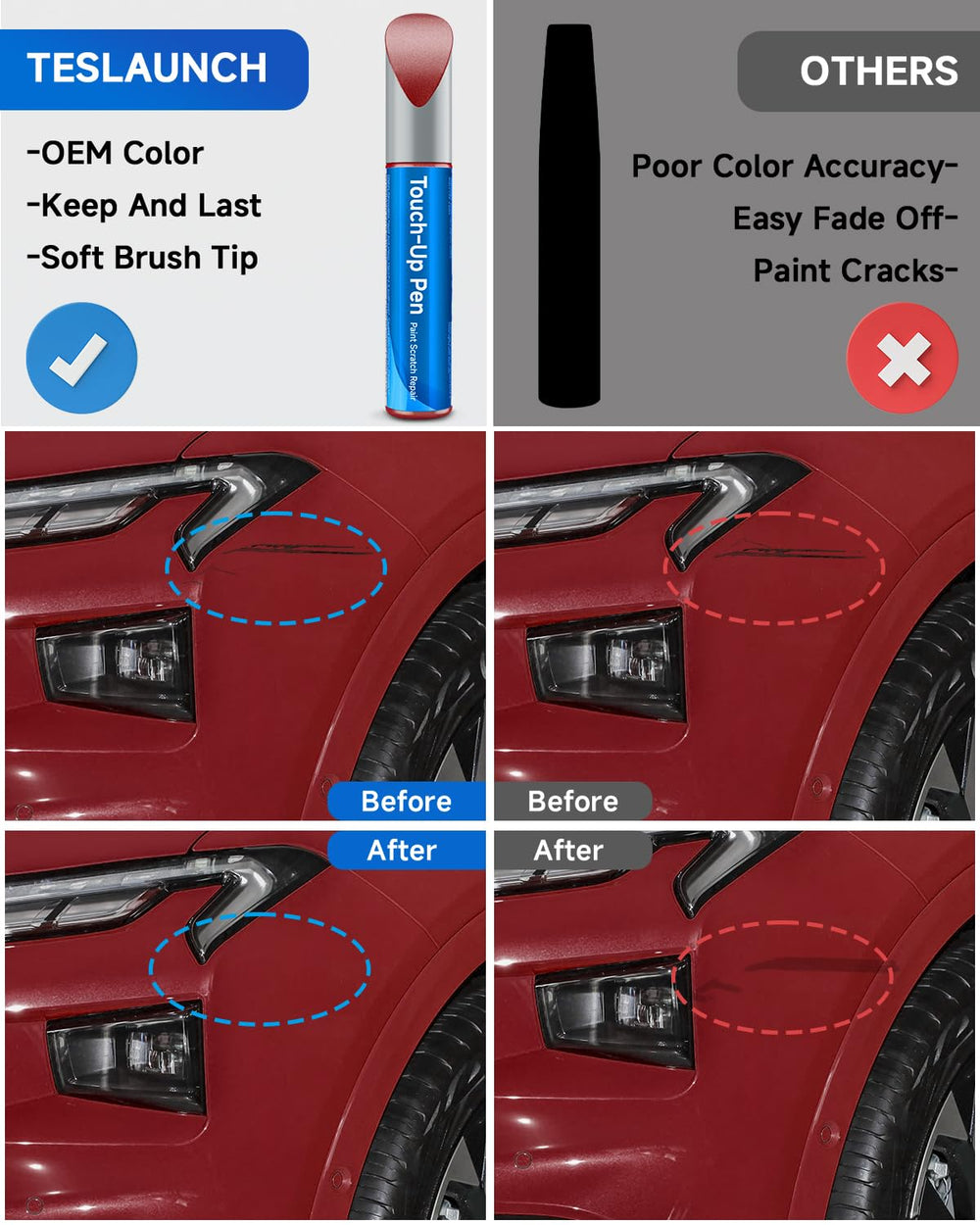 RSACET Ford-compatible touch-up paint application demonstrating seamless finish.