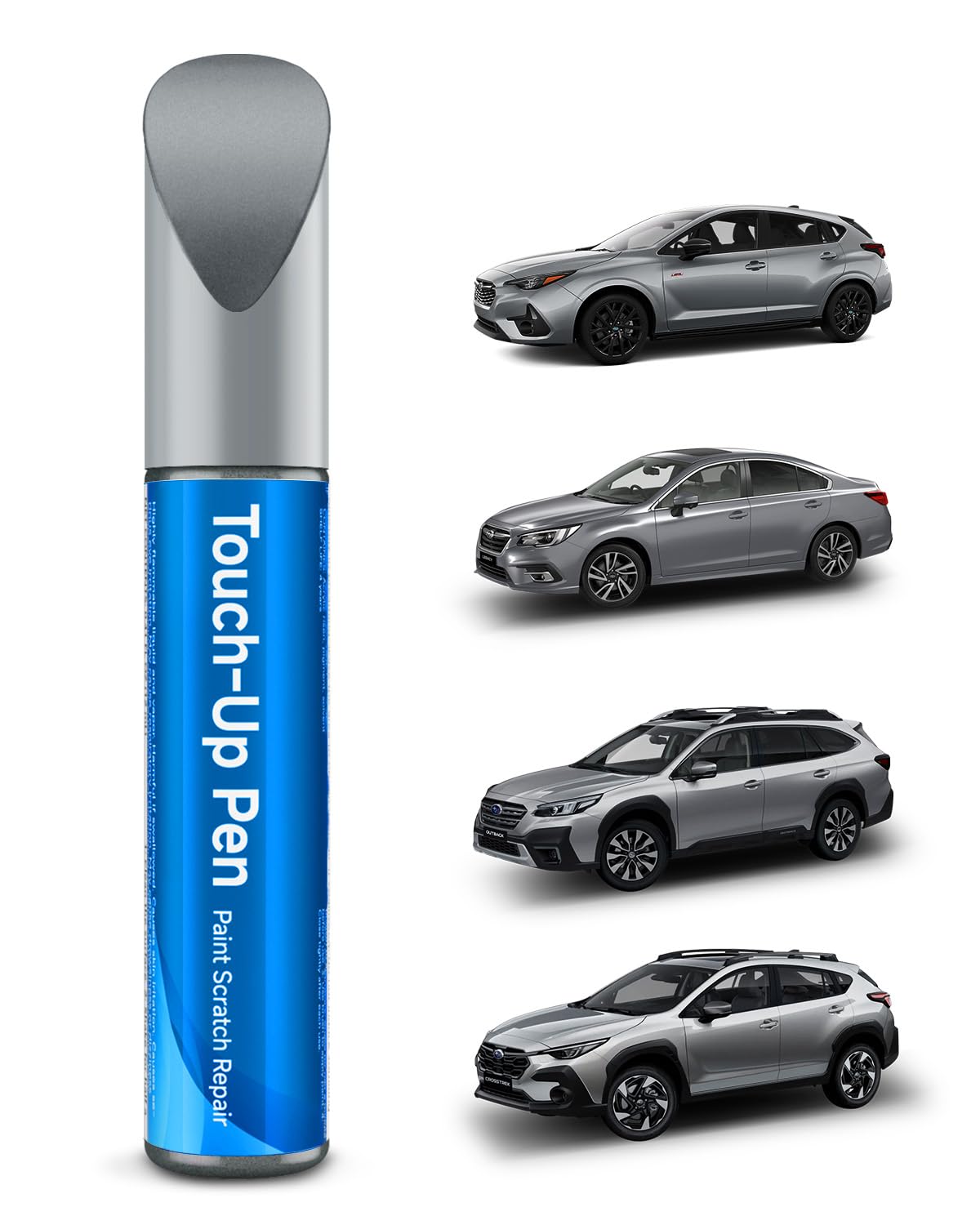 RSACET G1U ice silver metallic bottle pour enables precise scratch touch ups.