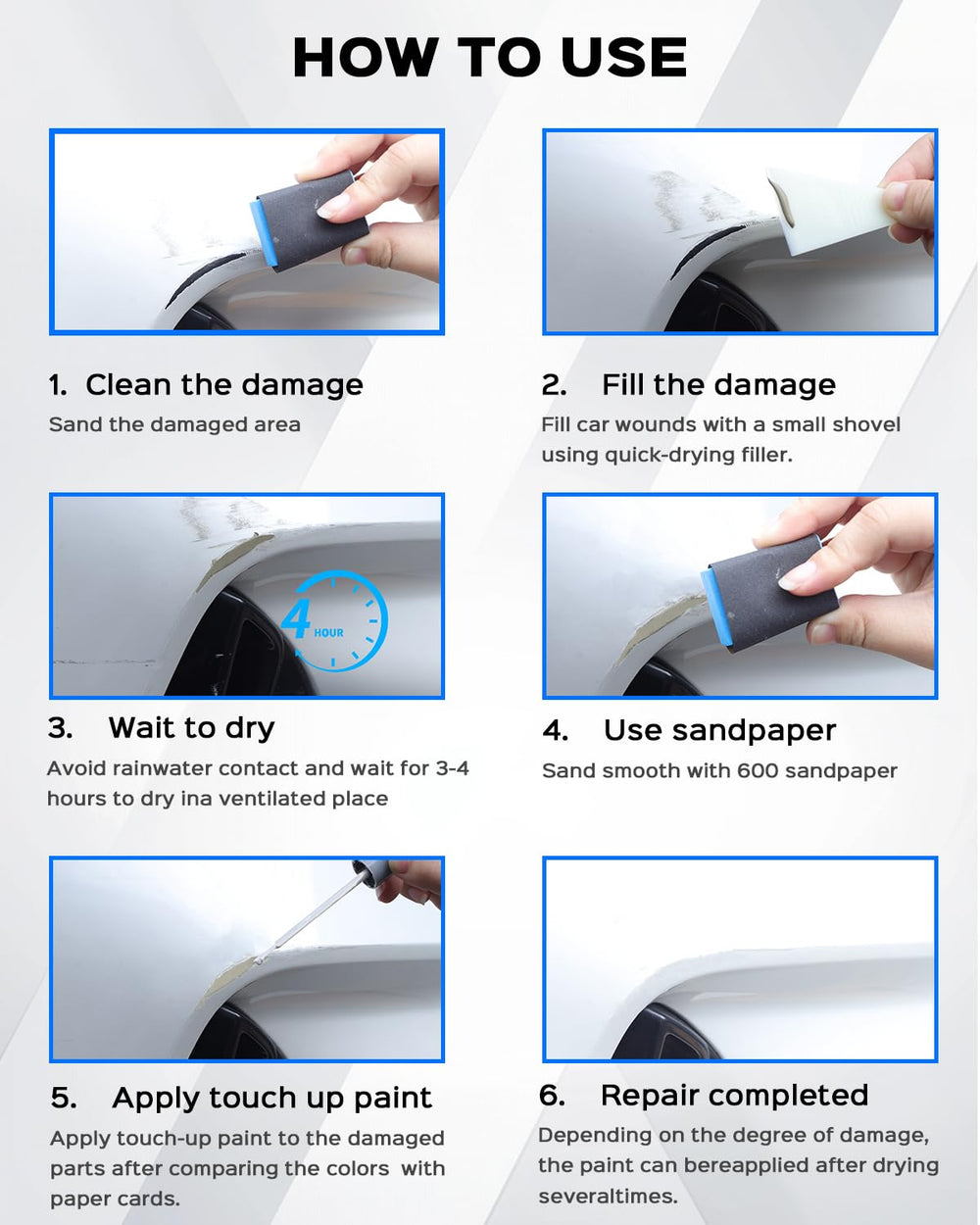 RSACET NH-700M kit open demonstrates quick touch-up setup for repairs.