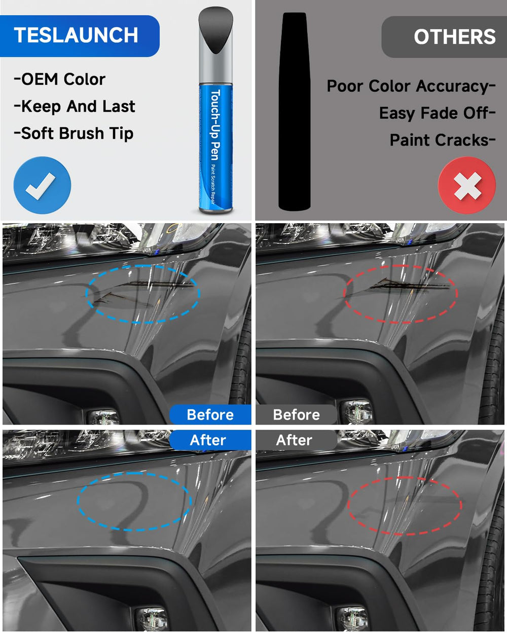 RSACET NH-797M color-match visual demonstrates exact Honda color alignment for a seamless repair.