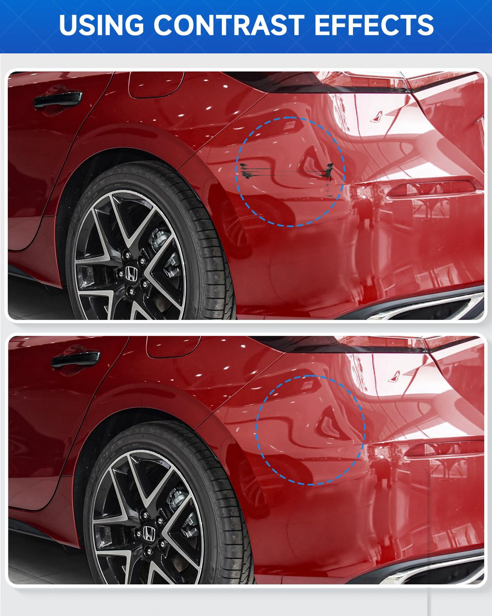 RSACET R-569M shake-before-use image highlights preparation for seamless repairs.