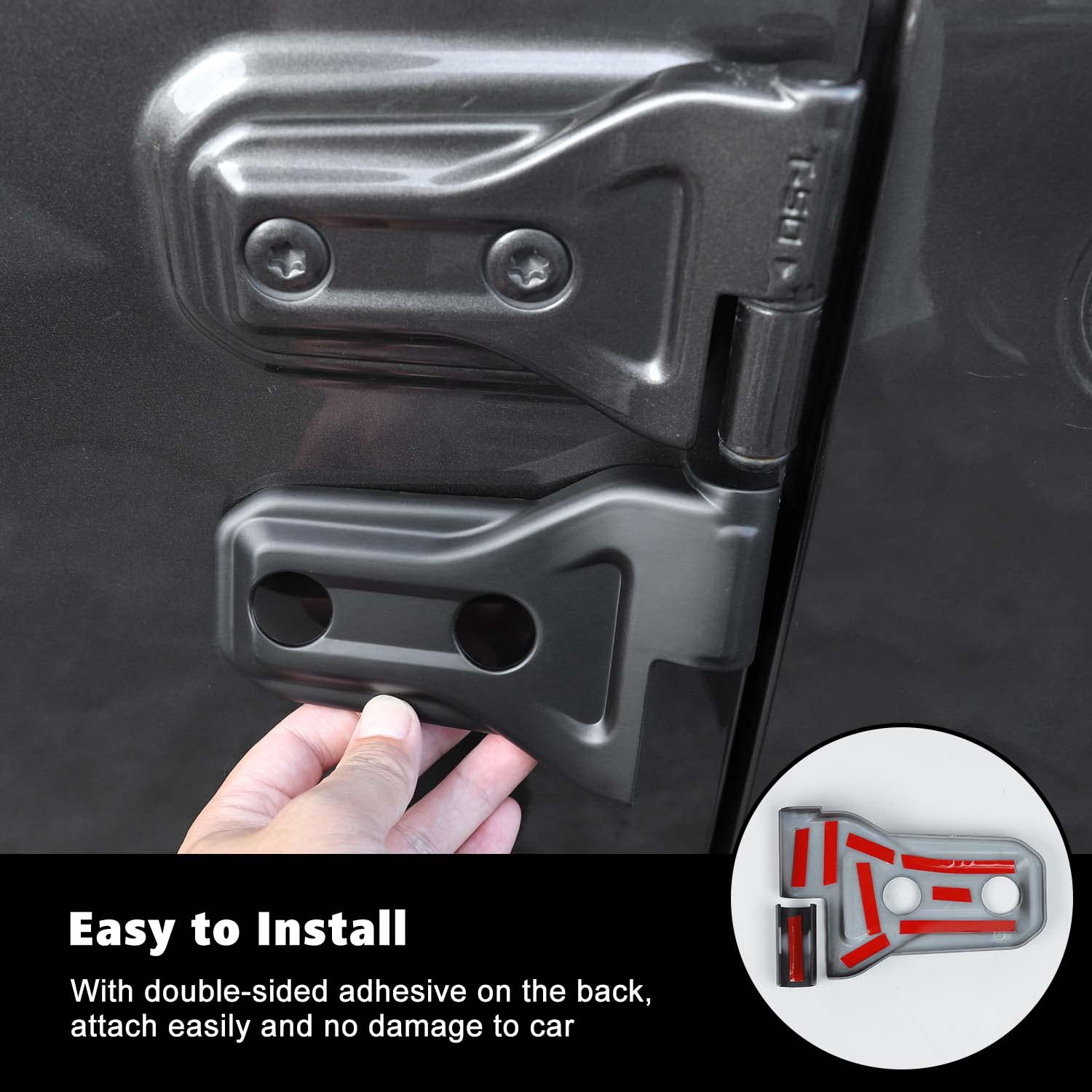 RT-TCZ installation with adhesive tape for a snug fit.