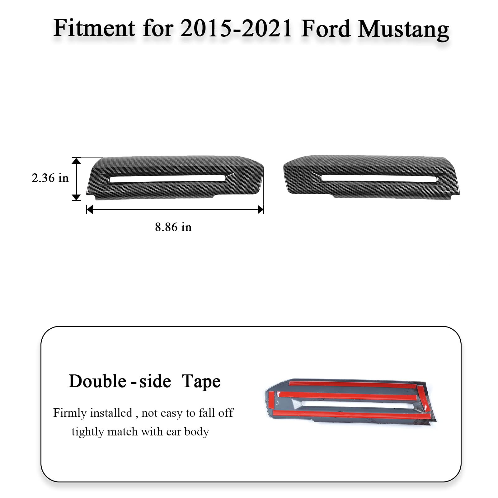 RT-TCZ Mustang interior trim with carbon fiber grain adds refined, race-ready style.