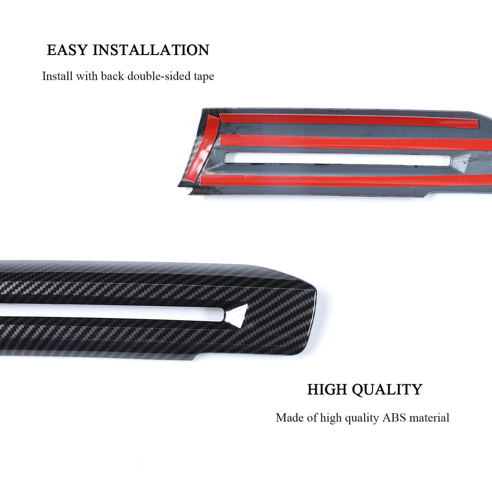 RT-TCZ carbon fiber door handle trim kit uses self-adhesive backing for simple installation.