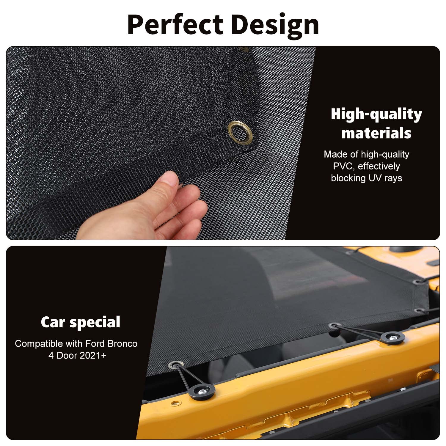 RT-TCZ sunshade bikini top easy tool-free installation and secure fit