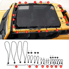 RT-TCZ sunshade bikini top close-up of durable double stitched edges and grommets