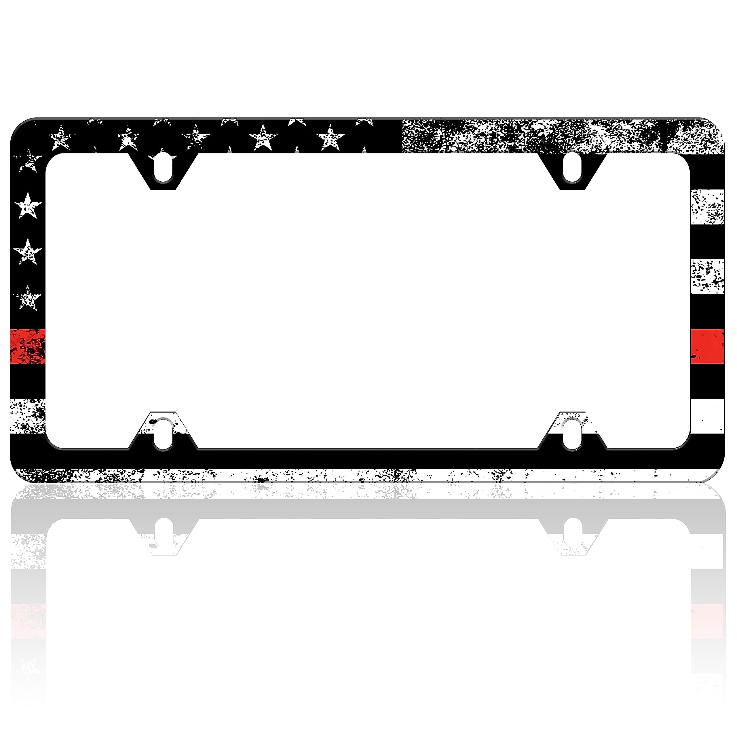 RTINRAN vintage flag thin red line frame adds bold style to your car.