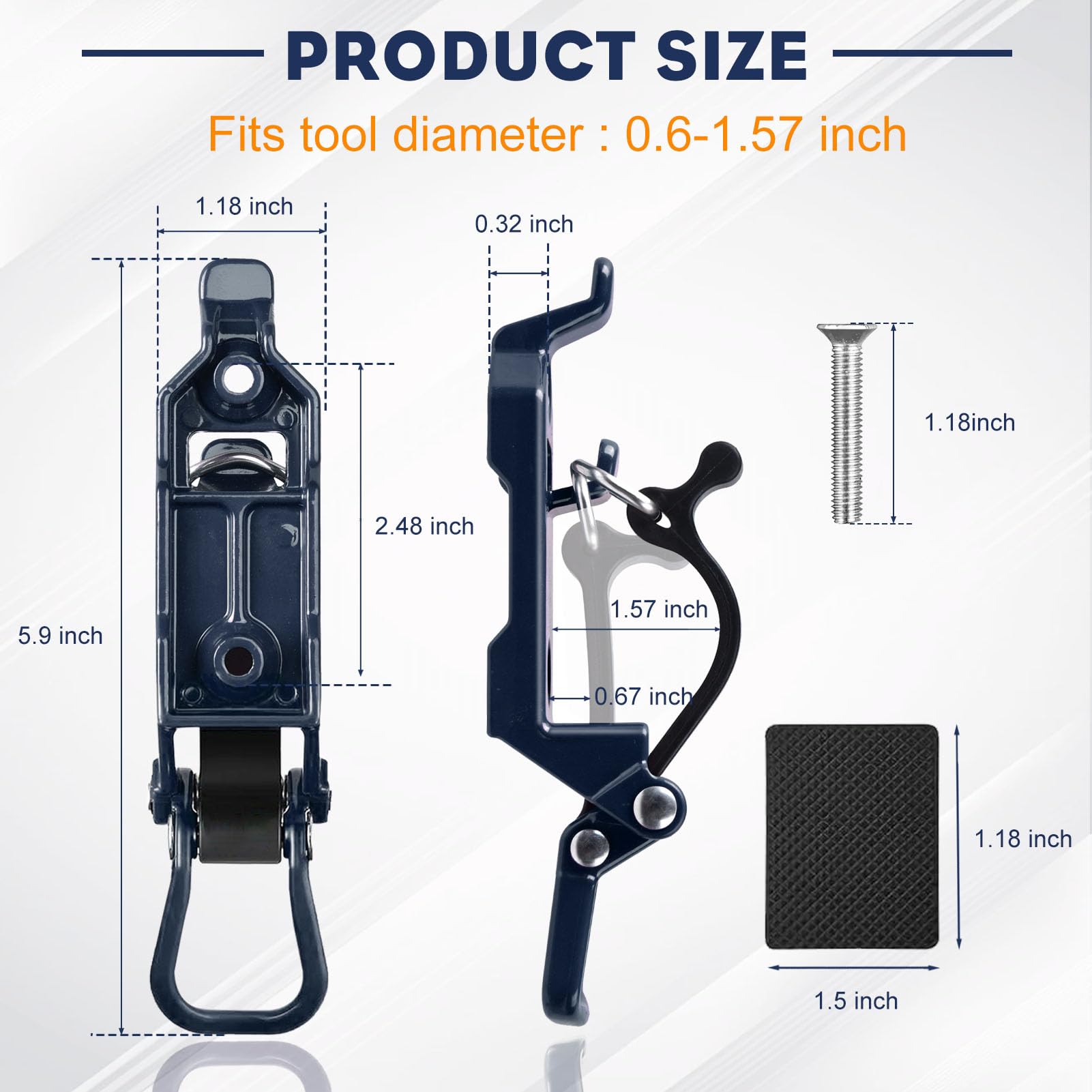 Rtshuok metal rubber clamps closeup shows durable grip for rough rides.