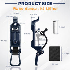Rtshuok metal rubber clamps close-up showing strong grip during off-road use