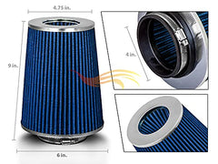 Rtunes Racing replacement air filter cone with clamp for easy installation