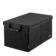 Rubbermaid car organizer collapsible trunk bin keeps vehicles neat and ready for groceries.