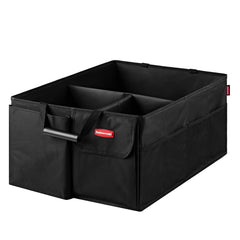 Rubbermaid car organizer collapsible trunk boosts space efficiency for trips.