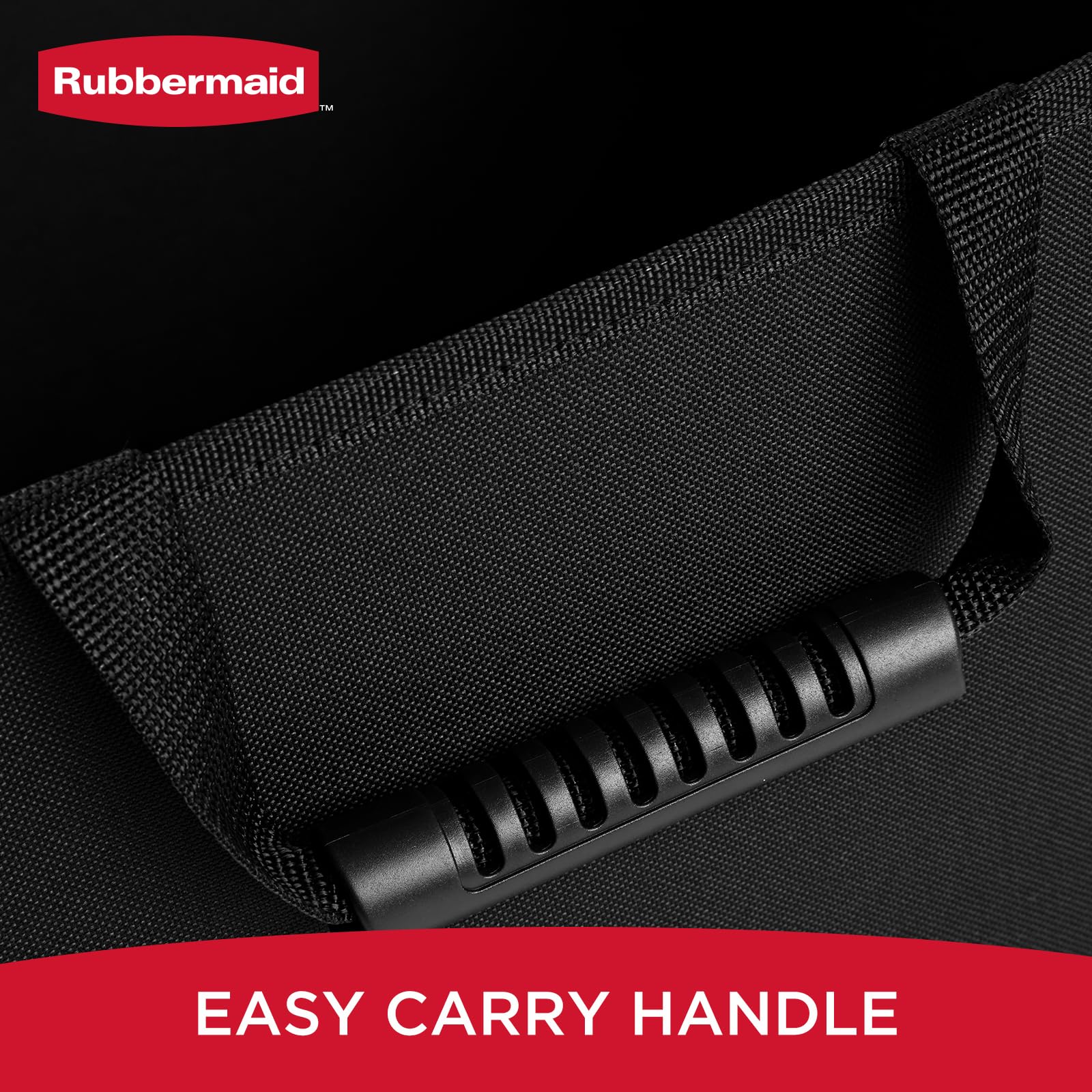 Rubbermaid car storage bin fits cars, SUVs, trucks and vans neatly.